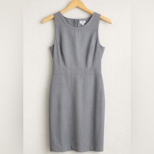 J.Crew Gray Sheath Dress Size 4 Career Minimalist Office Capsule Lined Workwear